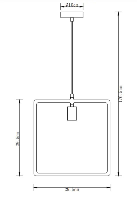 Hanglamp Lija wit eenpunts vierkant 2690