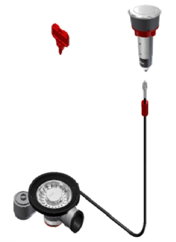 Franke odtokové příslušenství pro dřezy s integrálním odtokem (turbo) s automatickým vypouštěním a nerezovým tlačítkem 1208957709