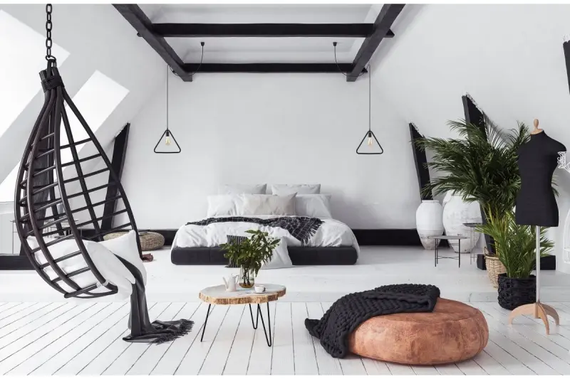 Decor Gija černá závěsná lampa s jedním bodem ve tvaru trojúhelníku 2621