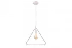 Decor Gija bílá jednoplamenná trojúhelníková závěsná lampa 2812