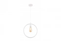 Decor Fija bílá kulatá jednopramenná závěsná lampa 2898
