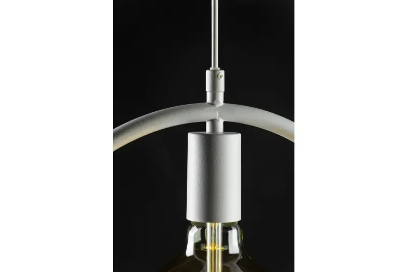 Decor Fija bílá kulatá jednopramenná závěsná lampa 2898