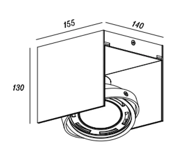 Deco Verso černozlatá stropní lampa s pohyblivou hlavicí, 1 světelný zdroj, 4199