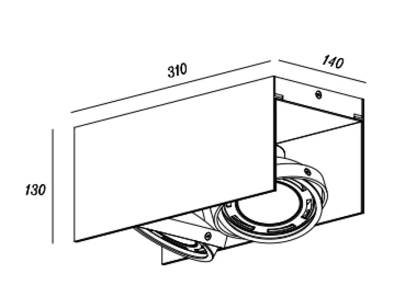 Decor Verso černá zlatá stropní lampa s pohyblivou hlavou dvě světelné zdroje 4212