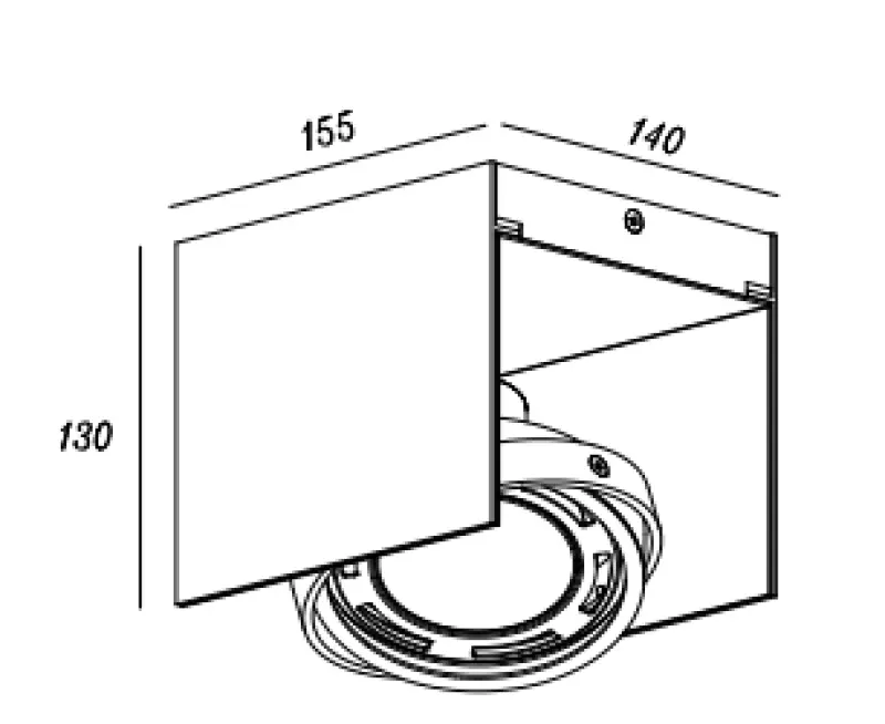 Decor Verso černobílá stropní lampa s pohyblivou hlavou, 1 světelný zdroj 4236