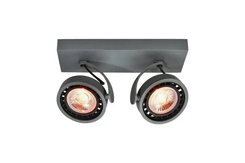 Decor Wally stropní nebo nástěnná lampa antracitová v pohyblivé hlavě 2 světelné zdroje 4304