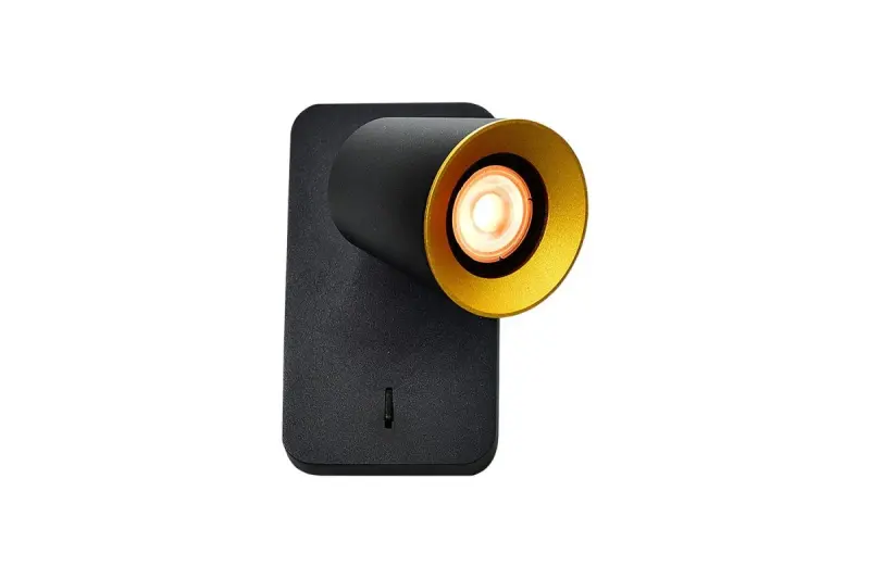 Decor Elli moderní černá nástěnná lampa s vypínačem a 1 světelným zdrojem 4533