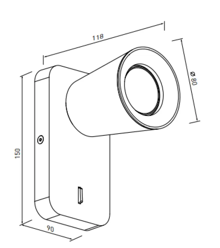 Deco Elli moderní bílá nástěnná lampa s vypínačem 4434