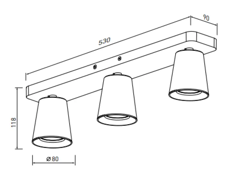 Decor Elli moderní bílá stropní lampa se 3 světelnými zdroji 4502