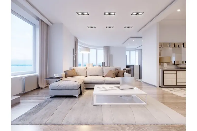 Decor Milo černé vestavné stropní svítidlo bez rámu se 2 světelnými zdroji 4755