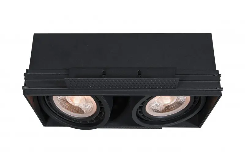 Decor Milo černé vestavné stropní svítidlo bez rámu se 2 světelnými zdroji 4755