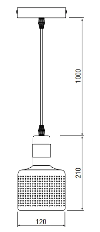 Dekor Bellis bílá zlatá válcová závěsná lampa s 1 světelným zdrojem 4574