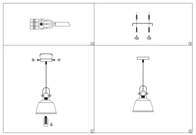 Decor Muscari II závěsná lampa v jantarové barvě s kovovým provedením a černým držákem lampy 3732