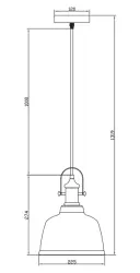 Decor Muscari II černá závěsná lampa s kouřově zbarveným sklem v kovovém provedení stínidla a černý objímka lampy 3862