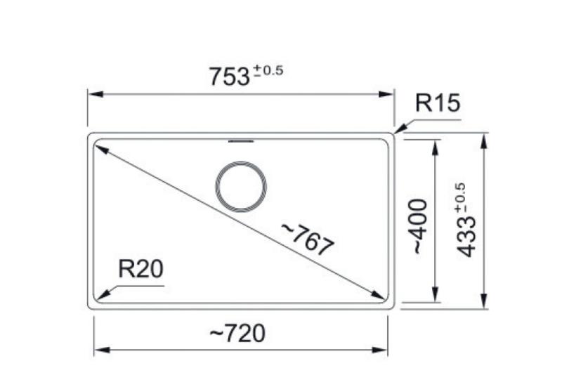 Franke Maris MRG 210-72 Fragranite Matná černá vestavěný dřez