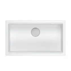 Quadri Newport II velký a hluboký dřez žula montáž na pracovní desku a pod pracovní desku bílý dřez 76x45cm 1208957854