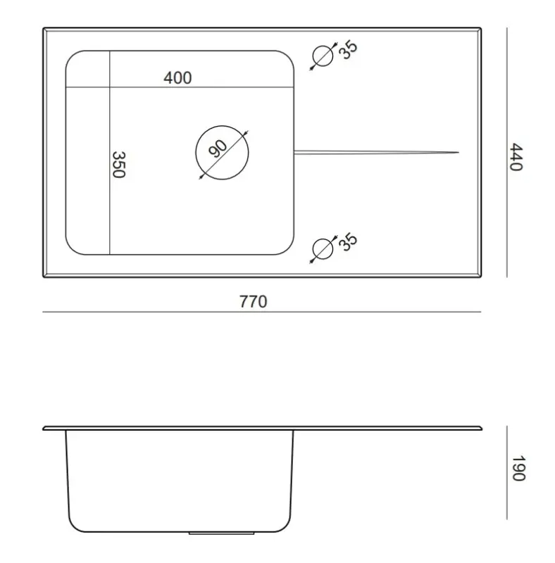 Quadri Glazz vestavný nerezový dřez s bílou skleněnou odkapávací plochou, oboustranný, 77x44 1208957863