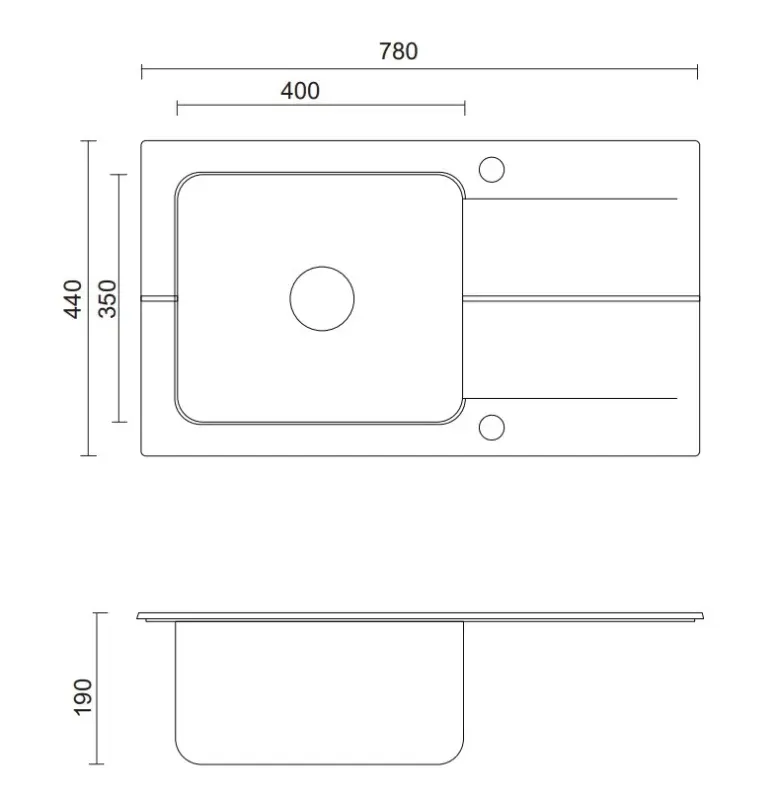 Quadri Fusion vestavný dřez z nerezové oceli s odkapávací plochou z onyxové žuly 78x44 oboustranný 1208957871