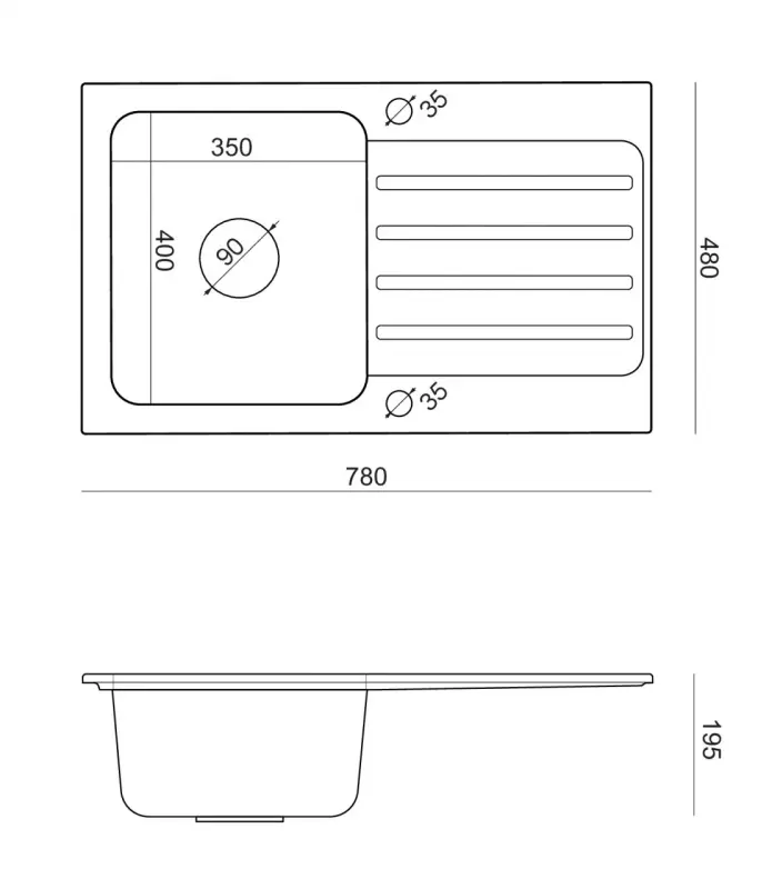 Quadri Fusion vestavný nerezový dřez se stříbrnou žulovou odkapávací plochou 78x48 oboustranný 1208957877