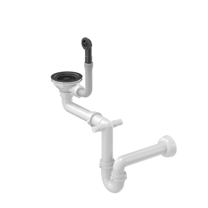 Quadri černá odtoková sada pro dřez s kulatým přepadem pro 1 dřez 1208957899