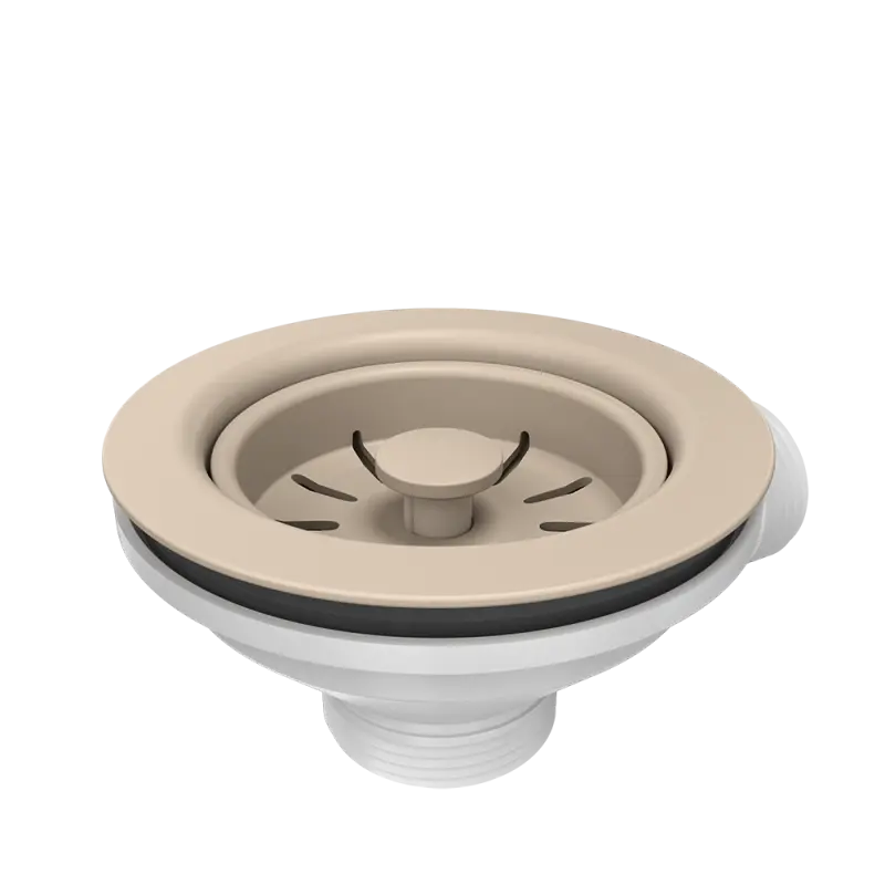 Quadri béžová písková odtoková sada pro dřez s přepadem 1208957901