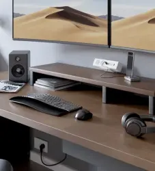 Indux Desk kancelářský nebo stolní podložka bílá, zásuvka s uzemněním (2x) s 1xUSB A, 1xUSB C, 1xRJ45 a 1xHDMI 1208957921