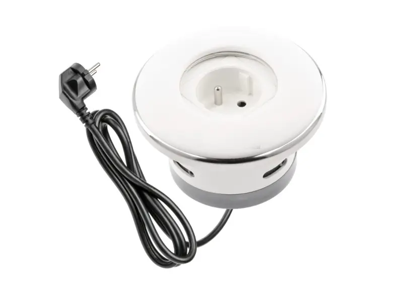 Indux Cover vestavěná zemní zásuvka matně bílá se zamykatelným víkem 1208957925