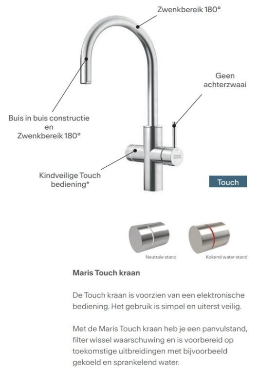 Franke Maris waterhub 4L boiler 3-1 s dotykovou elektronickou kohoutkem na vařící vodu nerez 160.0702.531