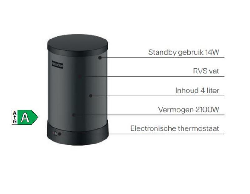 Franke Maris vodní hub 4L boiler 3-1 s dotykovou elektronickou vařící vodovodní baterií chrom 160.0702.440
