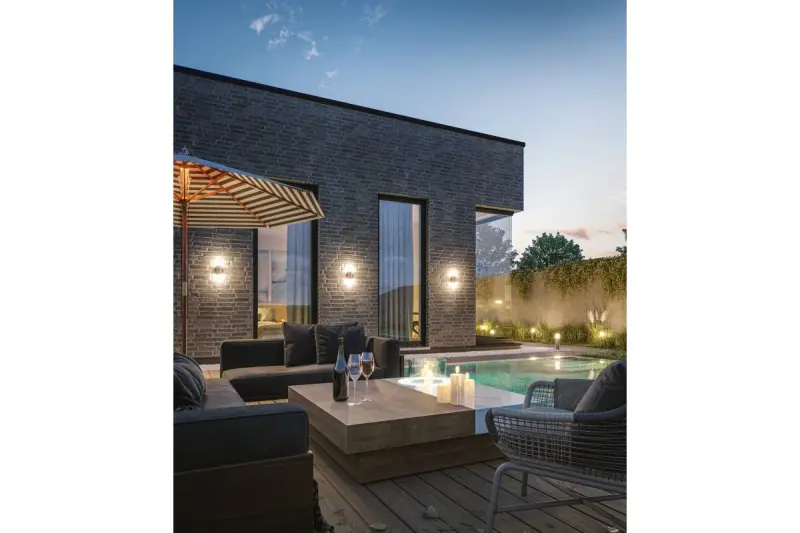 Verlichting Corta zahradní osvětlení nástěnná lampa antracitová pro 2 světelné zdroje 1289002