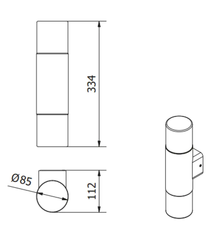 Verlichting Corta zahradní osvětlení nástěnná lampa antracitová pro 2 světelné zdroje 1289002