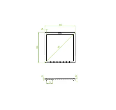Aquadesign Unix multifunction granite drainer 35x35cm white 1208958212