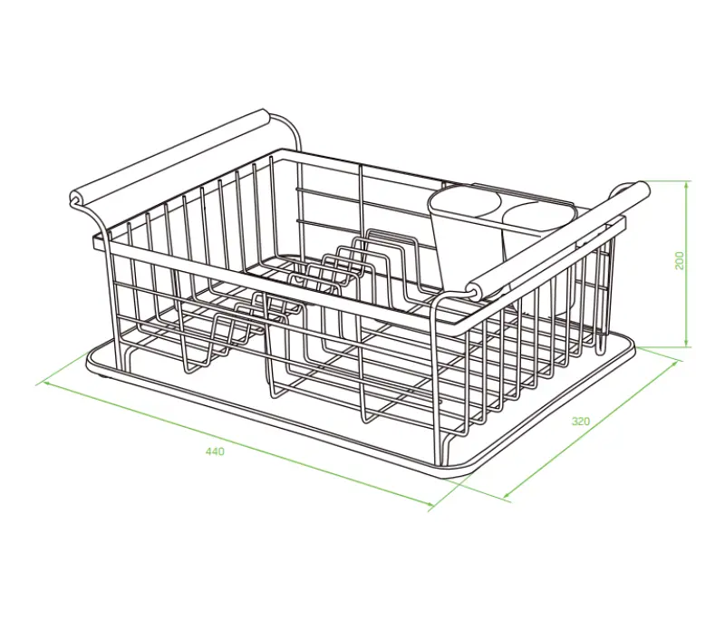 EPKA Bamboo černý odkapávač na nádobí ocel 1208958219