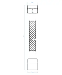 Aquadesign 2-function extended aerator with flexible spout 17cm chrome M22 and M24 1208958227
