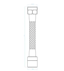 Aquadesign 2-funkční prodloužený perlátor s flexibilním výtokem 13 cm chrom M22 a M24 1208958229