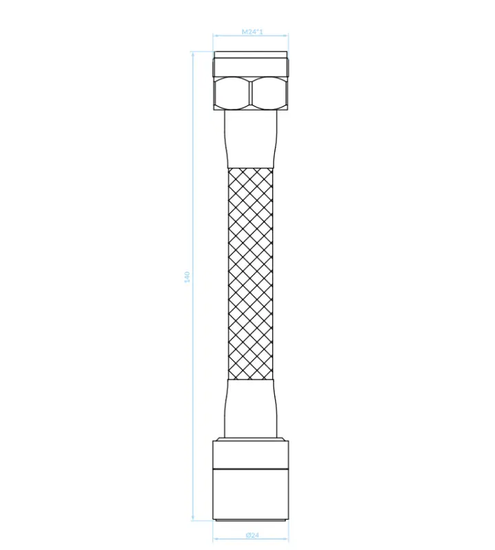 Aquadesign 2-funkční prodloužený perlátor s flexibilním výtokem 13 cm chrom M22 a M24 1208958229