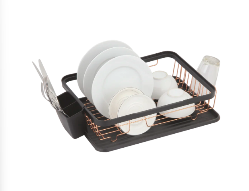 EPKA Dish černý/růžové zlato odkapávač na nádobí ocel 43,3x10,5x32cm 1208958247