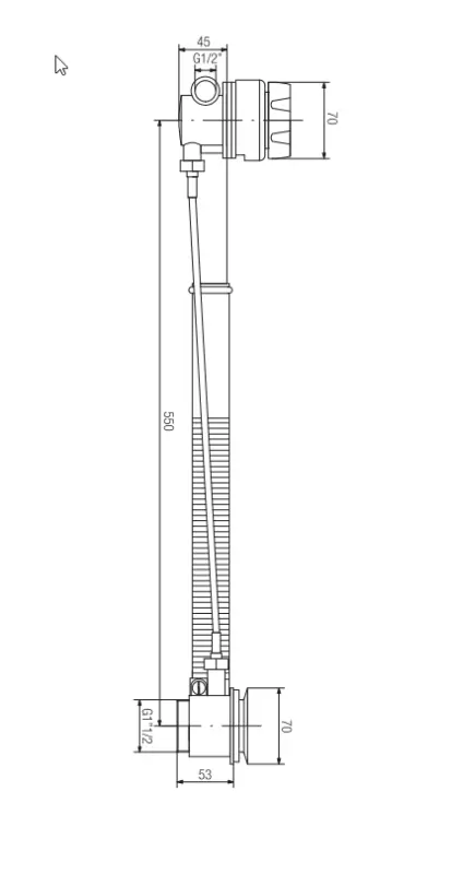 PB odtok vany bronz s přepadovou vanou a kombinací plnění vany 1208958384