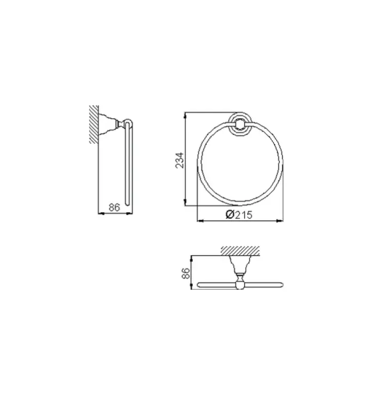 Huber Croisette Klasický Kroužek na ručníky Bronz 4018.01H.BA