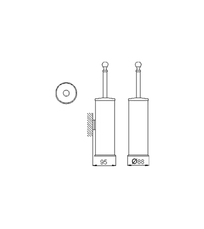Huber Croisette Klasický držák na WC štětku Bronz 4038.01H.BA