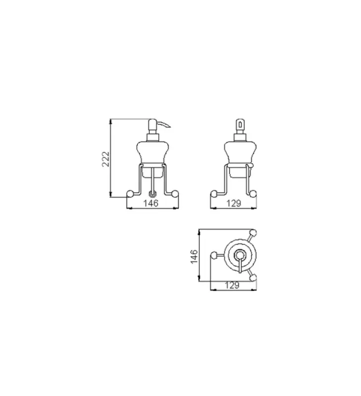 Huber Croisette Klasický Dávkovač Mýdla Nerez-Keramika 4030.01H.AC