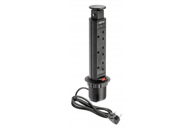 Prodlužovací kabel pro stolní počítače 60 mm, 3x britská zásuvka (černý) ENGLISH VERSION 1208958626