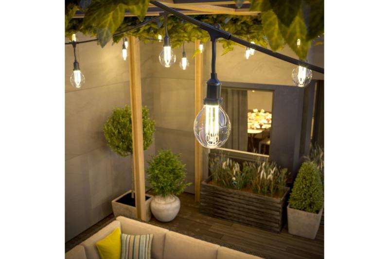 Decorační Zahradní Světelný Řetěz 10m AC220-240V 50-60Hz 10xE27 2x0,75mm 1208958646