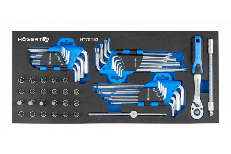 Hoegert 7-zásuvková nářadí skříňka s bočními dveřmi s příslušenstvím 544 kusů. 1208962010