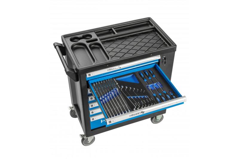 Hoegert 7-zásuvková nářadí skříňka s bočními dveřmi s příslušenstvím 544 kusů. 1208962010
