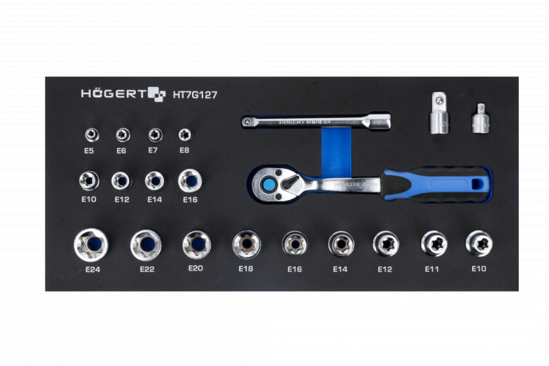 Sada zásuvek Hoegert s rychlopalicí rukojetí 1208962037