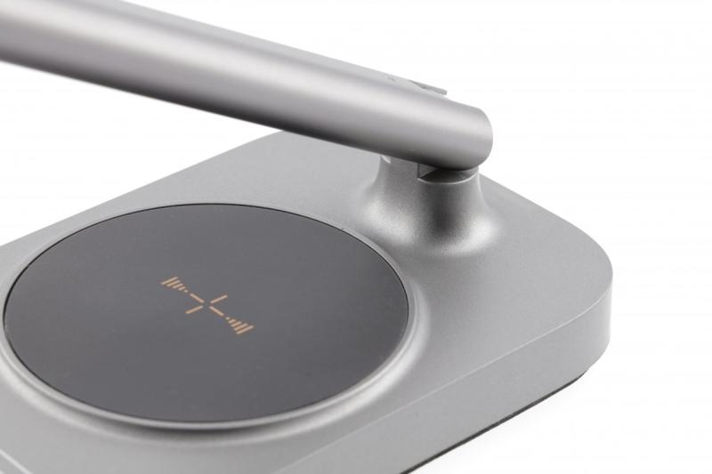 Decor Stolní lampa Bressi 8W 450lm AC220-240V 3-CCT Bezdrátové Nabíjení USB PF>0,5 RA>80 Šedá 1208962480