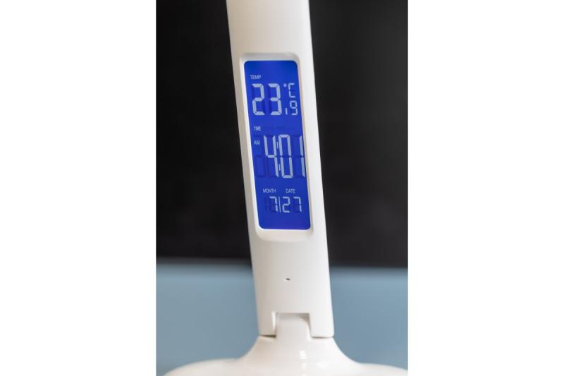 Decorativní stolní lampa GALACTIC LED 5W 240lm AC220-240V 50/60Hz měnitelné barvy (3000K 4000K 6000K) kalendář alarm teploměr bílý kryt. 1208962484