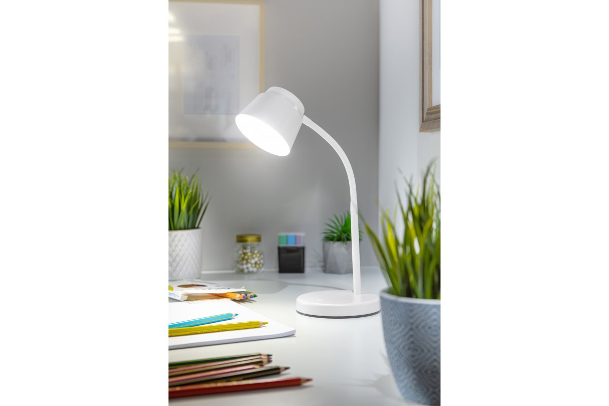 Decor Stolní Lampa Helin 6W 350lm AC220-240V 3-CCT PF>0,5 RA>80 bílá. 1208962490