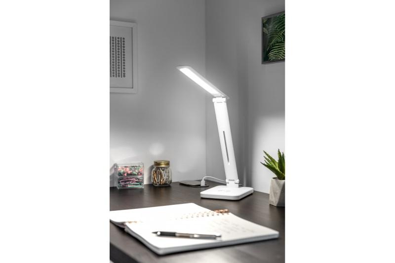 Deco IZUKA LED stolní lampa 6W 400lm AC220-240V 50/60Hz CCT indukční nabíječka bílá. 1208962496